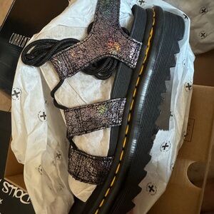 DR. MARTENS NARTILLA II IRIDESCENT CRACKLE SANDALS